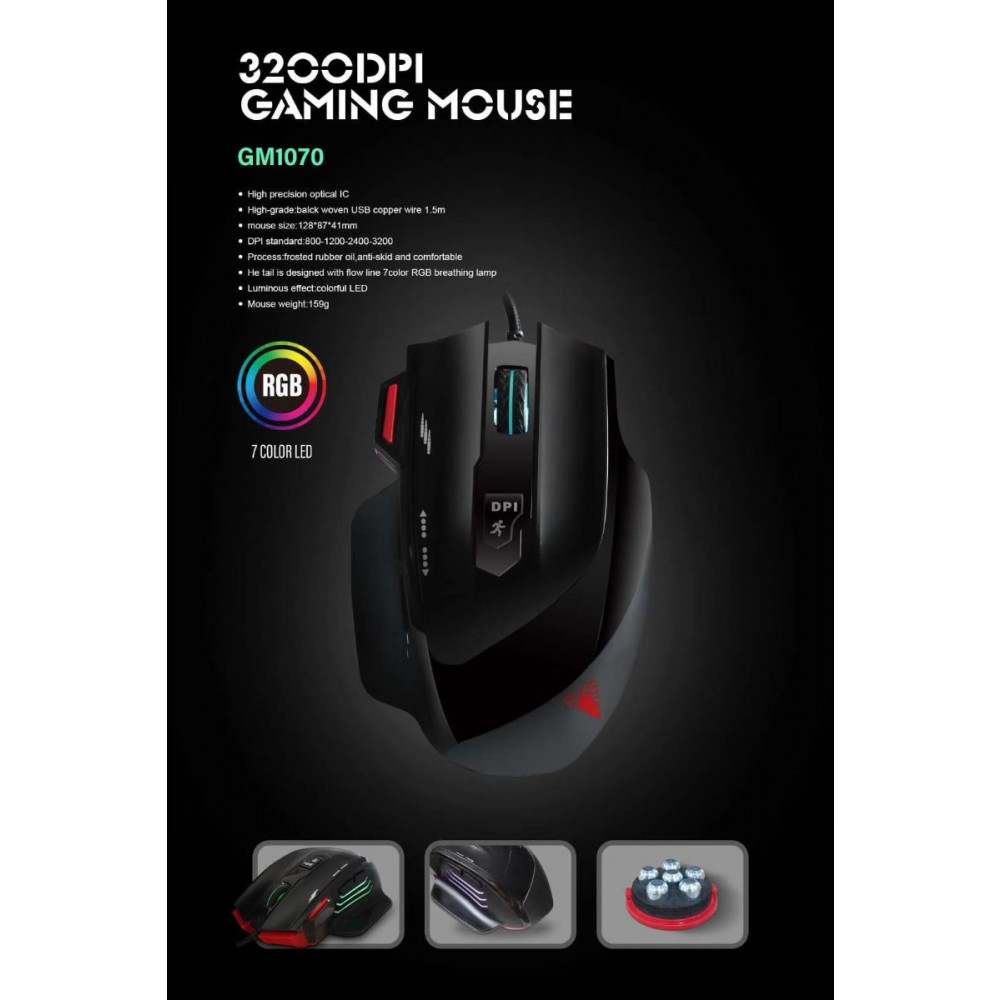 Խաղային LED Մկնիկ JEDEL GM1070, изображение 3