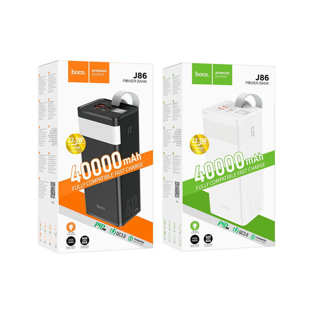 Հեռախոսի Լիցքավորիչ Power Bank HOCO J86 40000mAh (QC3.0+PD3.0), изображение 5