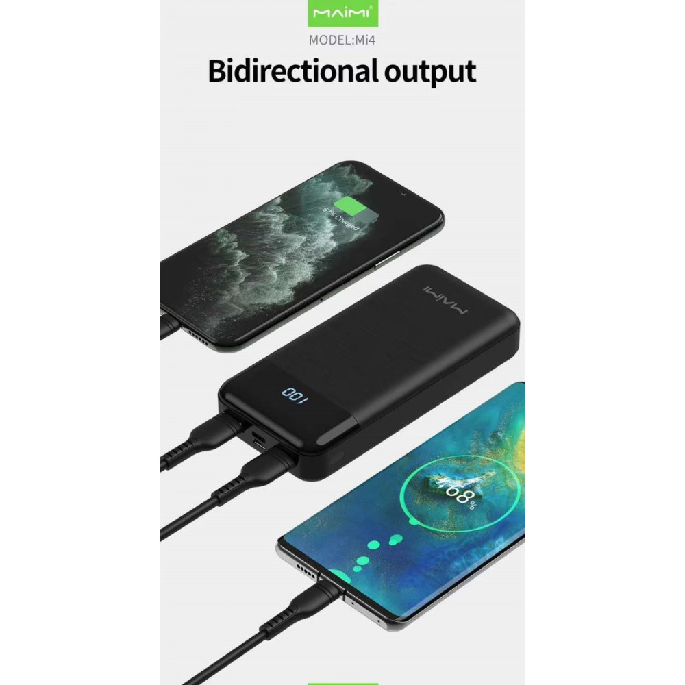 Հեռախոսի Լիցքավորիչ Power Bank MaiMi Mi4 20000mAh, изображение 4