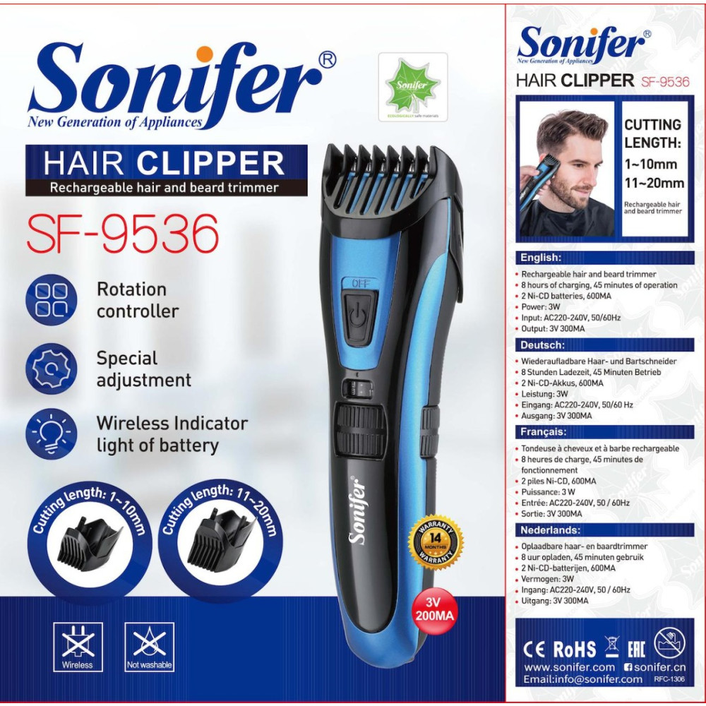Մազ կտրող սարք SONIFER SF-9536, изображение 4