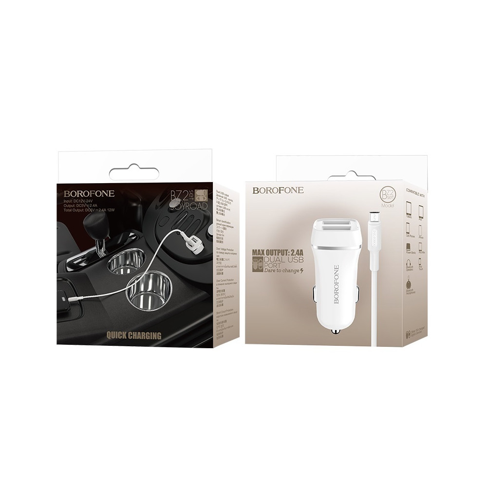 Ավտոմեքենայի Լիցքավորիչ և Լար|BOROFONE BZ2|Micro USB/Lightning/Type-C, изображение 7