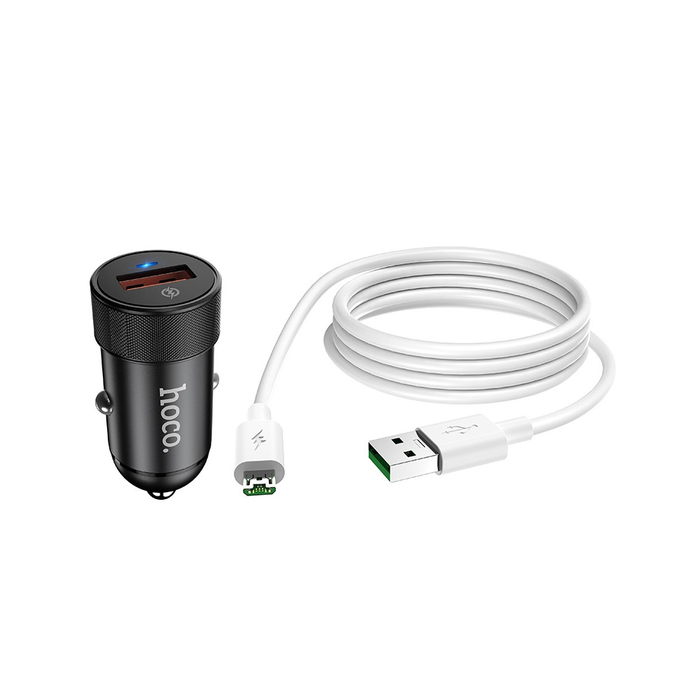 Ավտոմեքենայի Լիցքավորիչ Micro-USB|HOCO Z32A|QC3.0, изображение 4