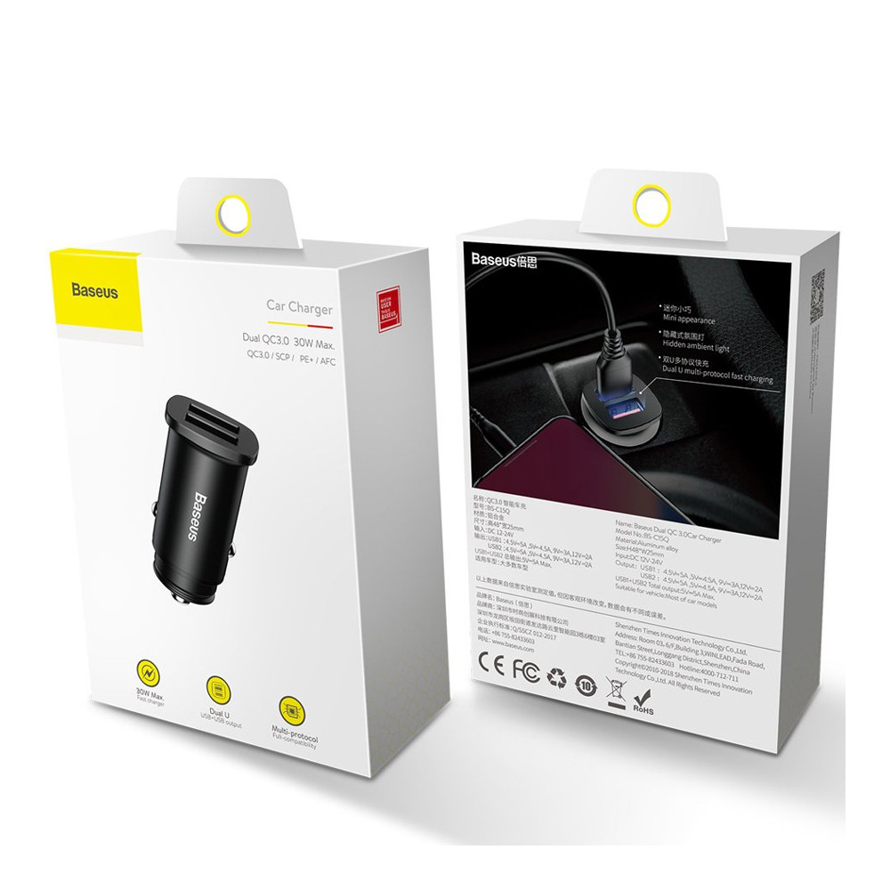 Ավտոմեքենայի Լիցքավորիչ|BASEUS CCALL-DS01|QC3.0, изображение 7