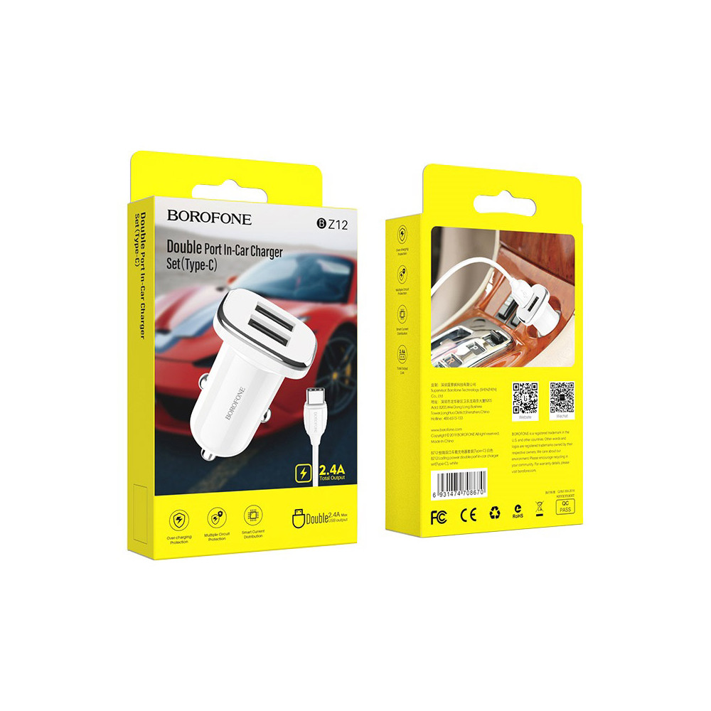 Ավտոմեքենայի Լիցքավորիչ և Լար|BOROFONE BZ12|Micro USB/Lightning/Type-C, изображение 8