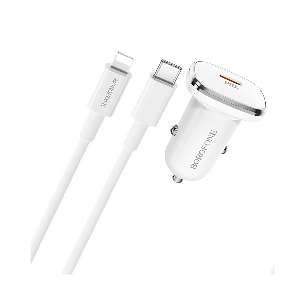 Ավտոմեքենայի Լիցքավորիչ և Լար Lightning|BOROFONE BZ12B|PD3.0, изображение 2
