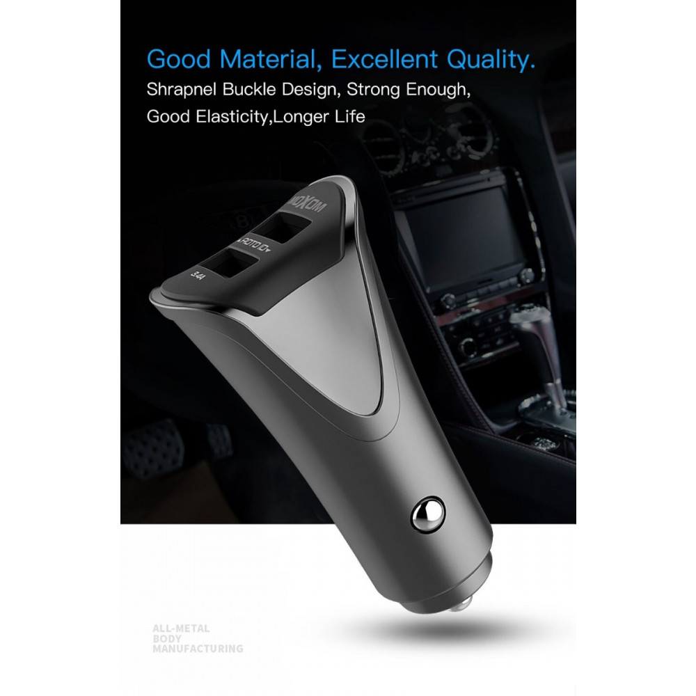 Ավտոմեքենայի Լիցքավորիչ և Լար |MOXOM KC-12|Micro USB/Lightning/Type-C, изображение 6