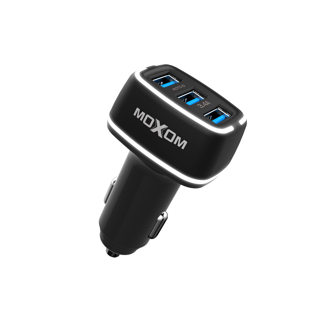 Ավտոմեքենայի Լիցքավորիչ և Լար|MOXOM MX-VC01|Micro USB/Lightning/Type-C