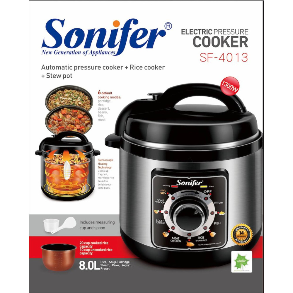 Էլեկտրական ճնշման կաթսա Sonifer SF- 4013, изображение 7