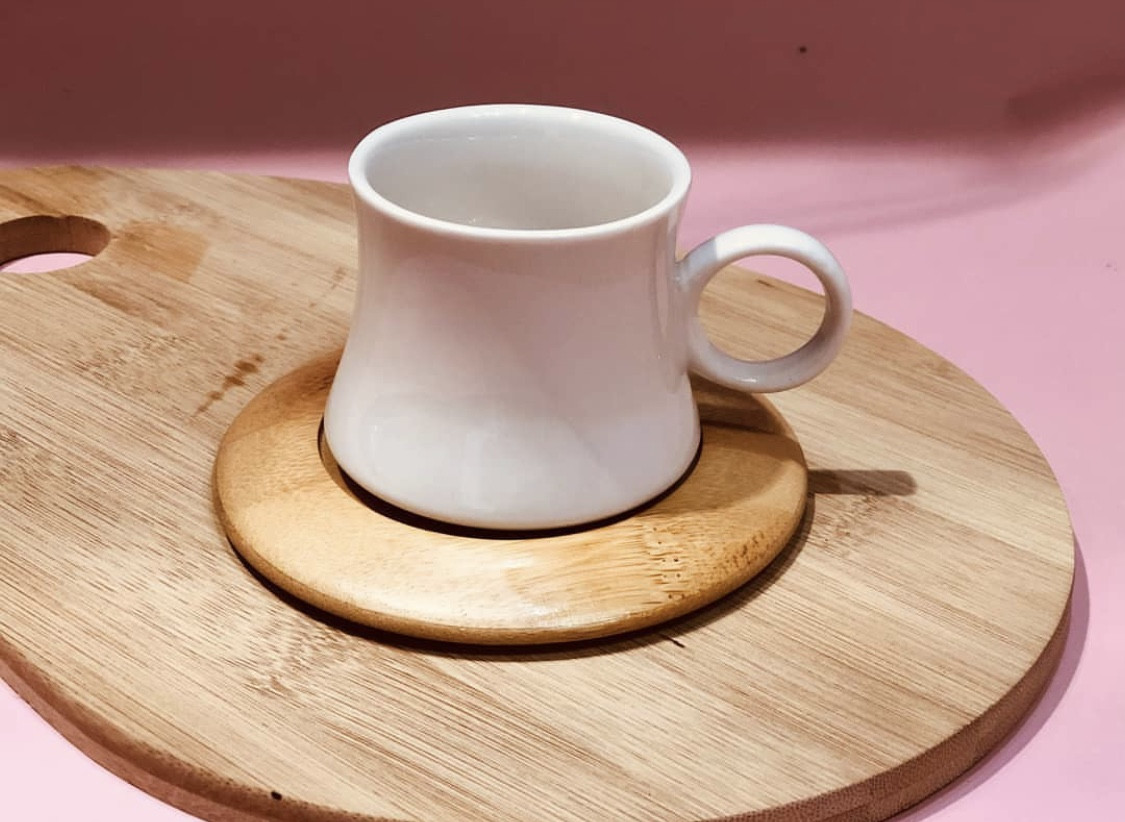 Սուրճի բաժակներ շրջանաձև փայտյա տակդիրով 6 հատ, изображение 3