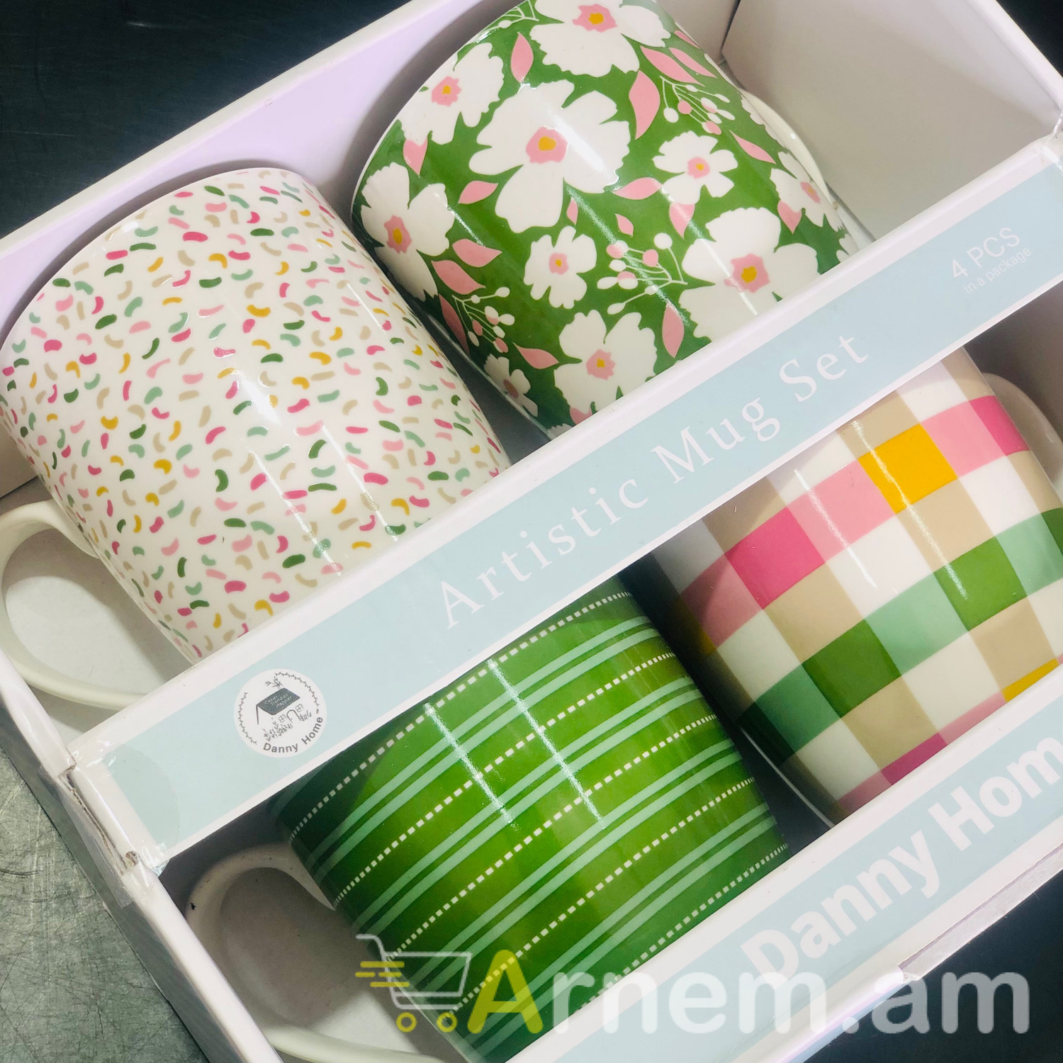 Թեյի բաժակներ գարնանային պրինտով 4 հատ, изображение 2