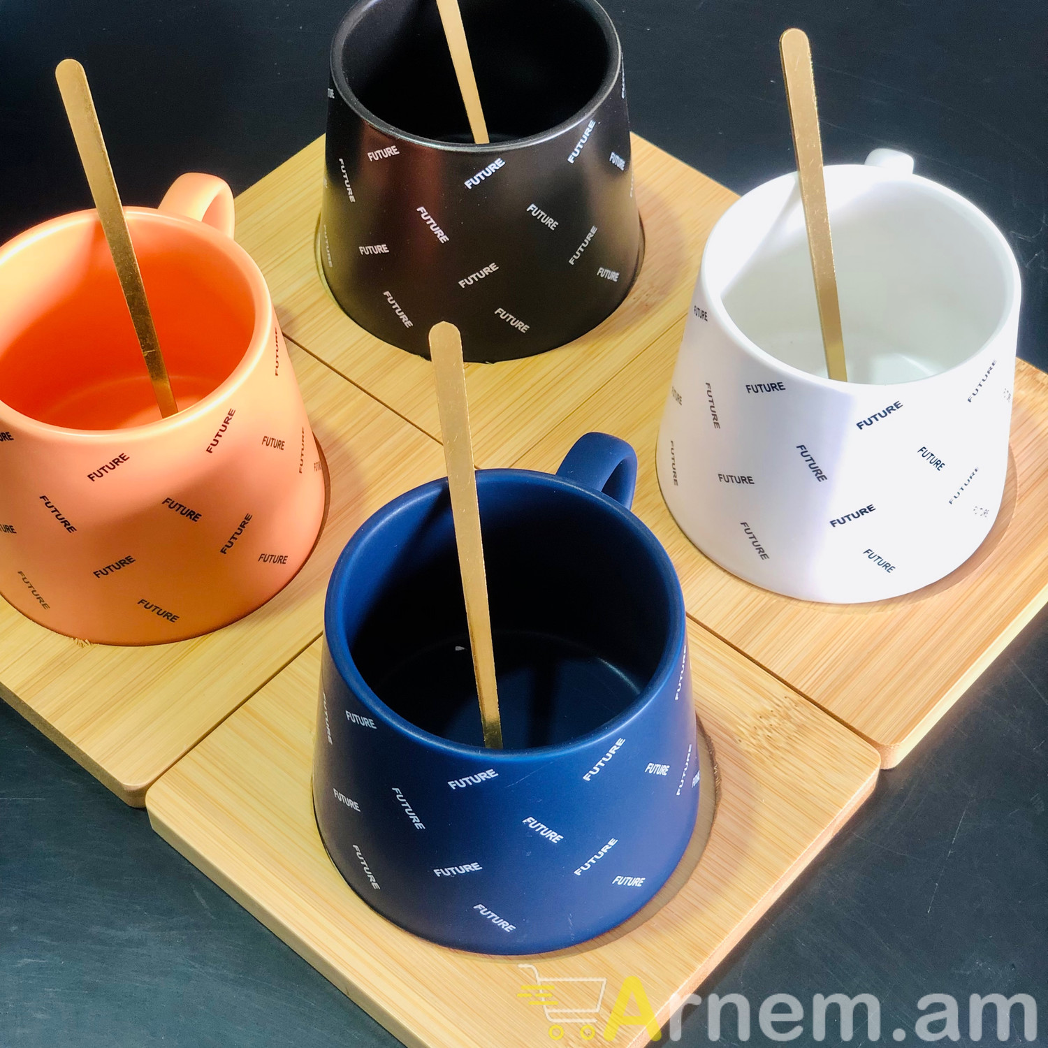 Թեյի և սուրճի բաժակ փայտյա տակդիրով 1 հատ, изображение 2