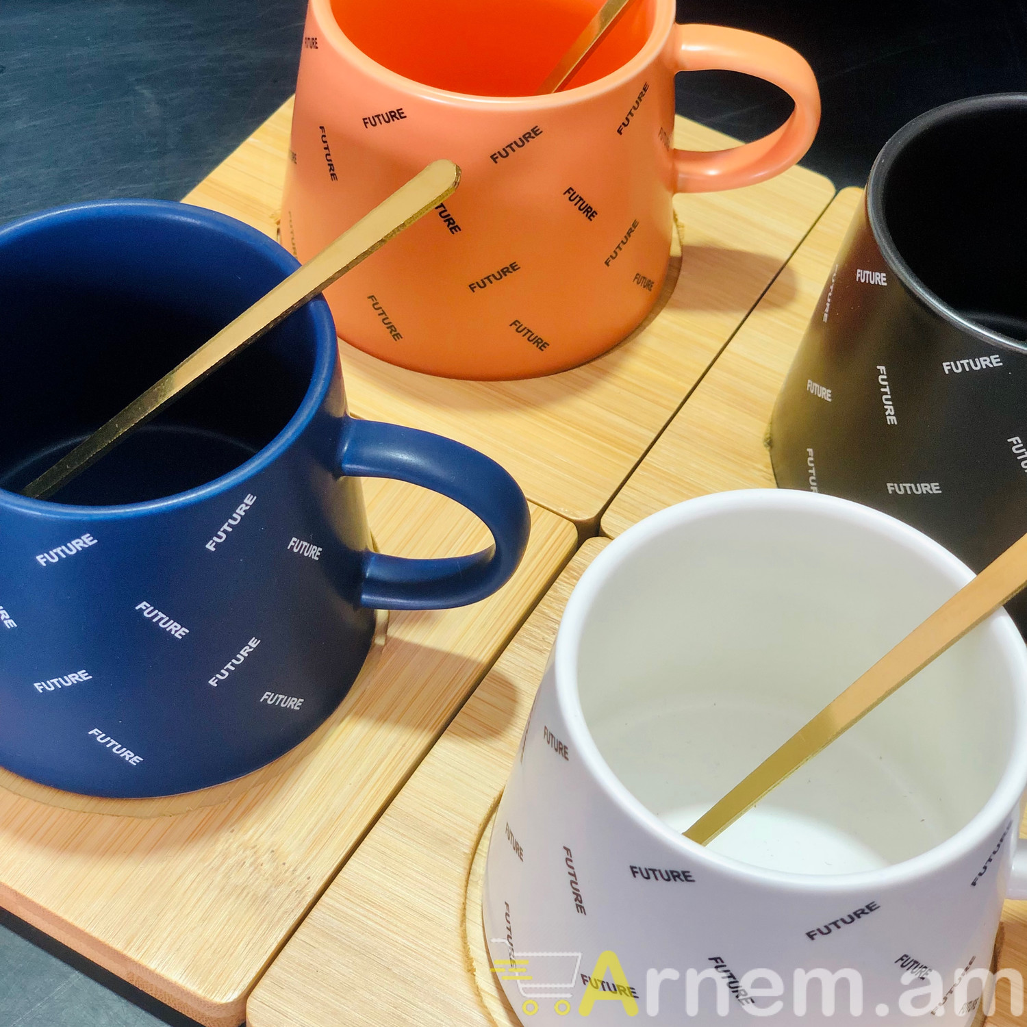 Թեյի և սուրճի բաժակ փայտյա տակդիրով 1 հատ, изображение 3