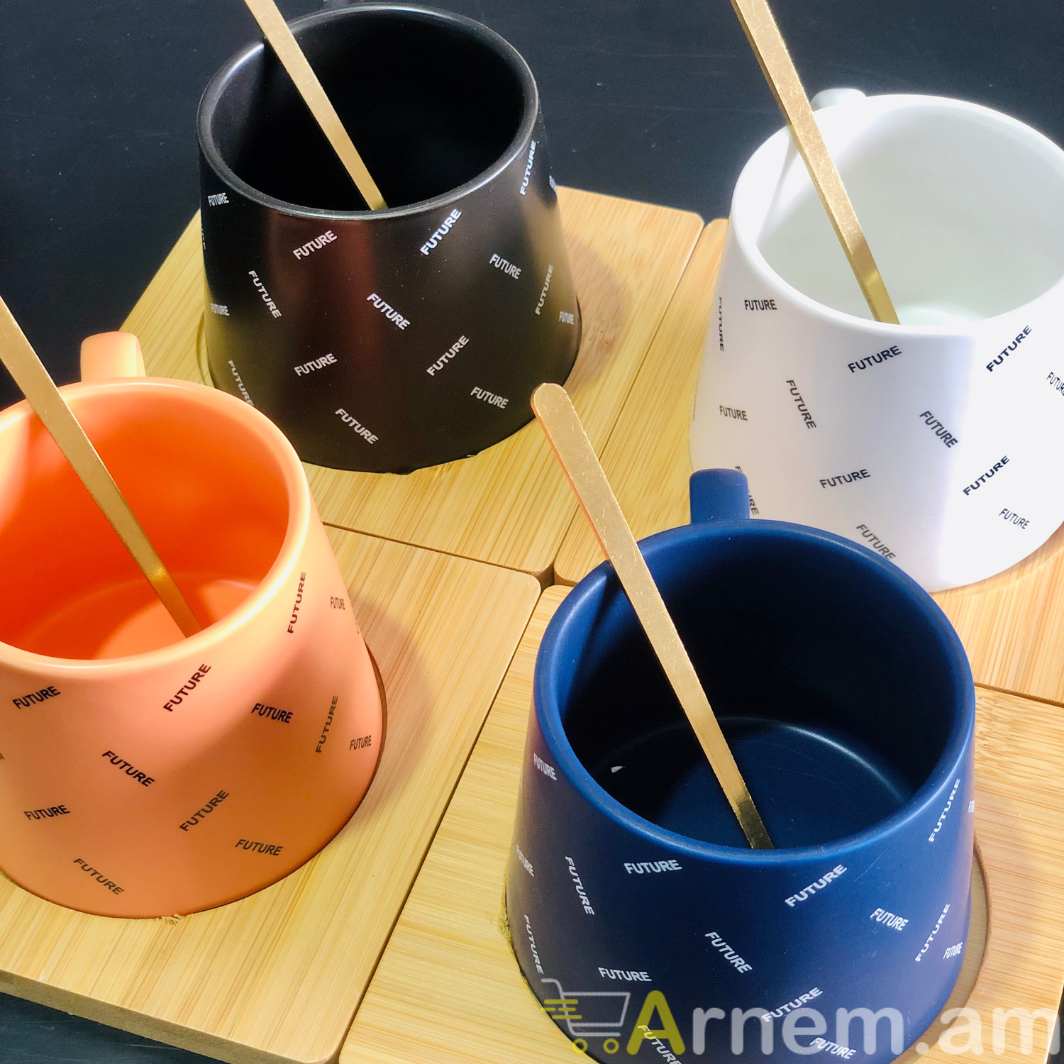 Թեյի և սուրճի բաժակ փայտյա տակդիրով 1 հատ, изображение 4