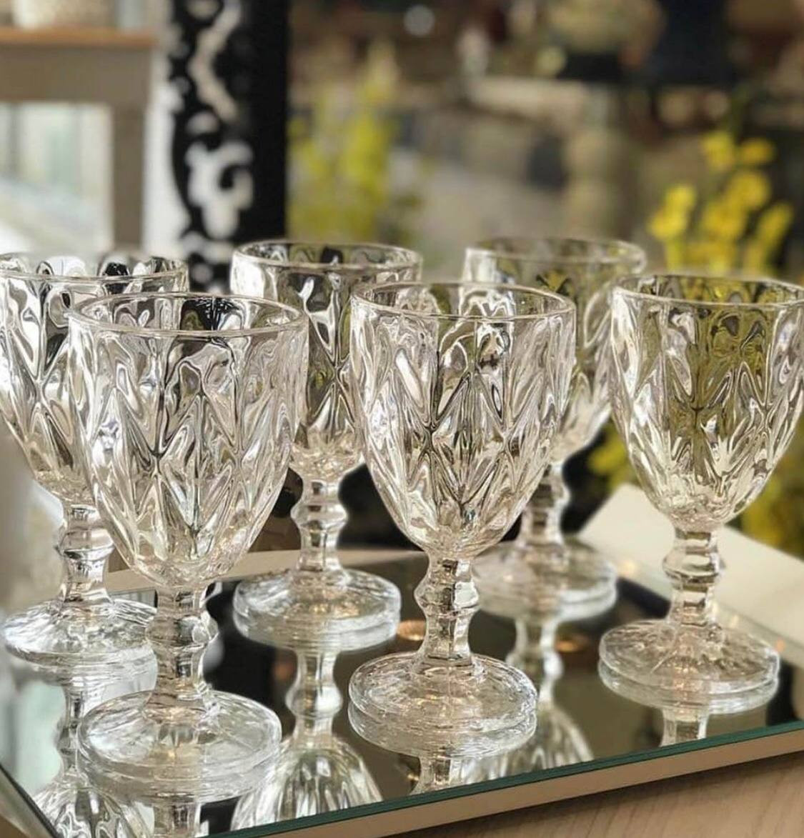 6 հատ Թափանցիկ Ապակյա բաժակներ ոտիկով 300մլ, изображение 3