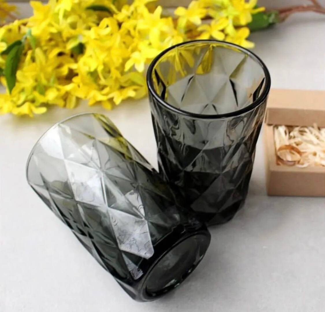 6 հատ Հյութի ապակյա բաժակ գունավոր 330մլ, изображение 3