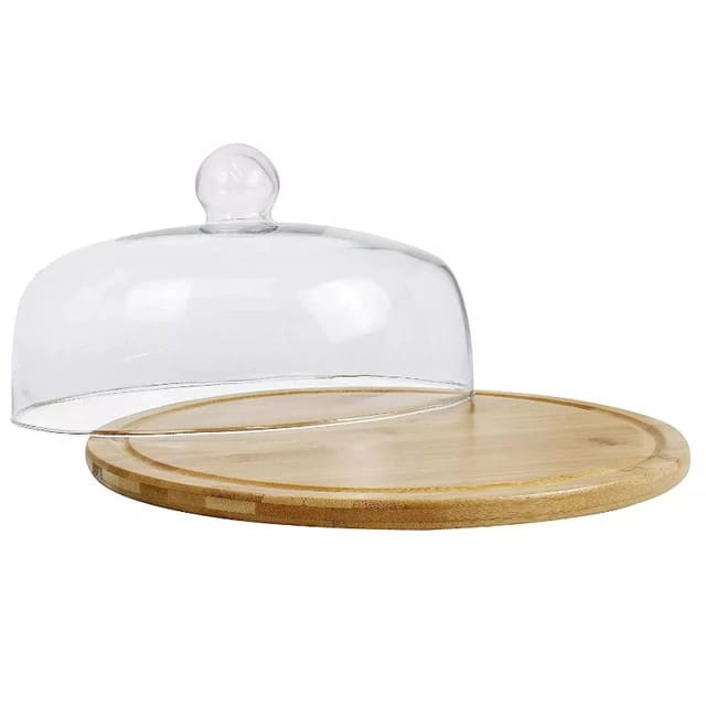 Հացաման ապակյա կափարիչով և բամբուկյա տակդիրով փոքր, изображение 3