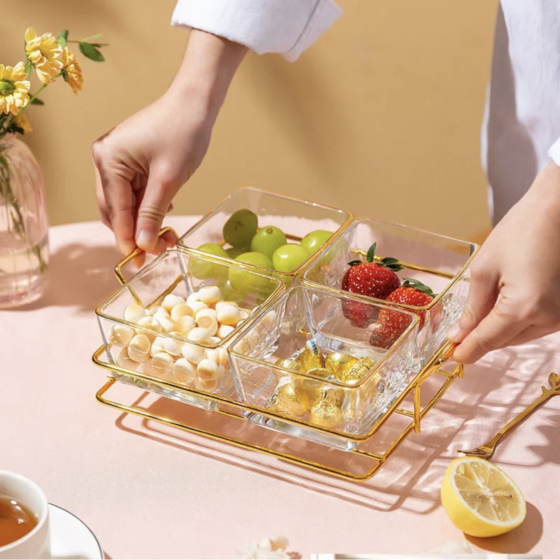 Մատուցարան ապակյա տարաներով 4 կտոր, изображение 4