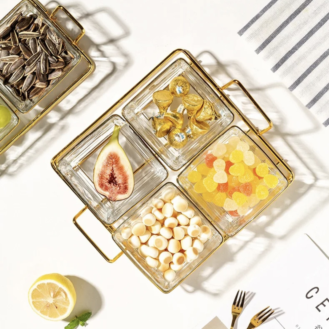 Մատուցարան ապակյա տարաներով 4 կտոր, изображение 5