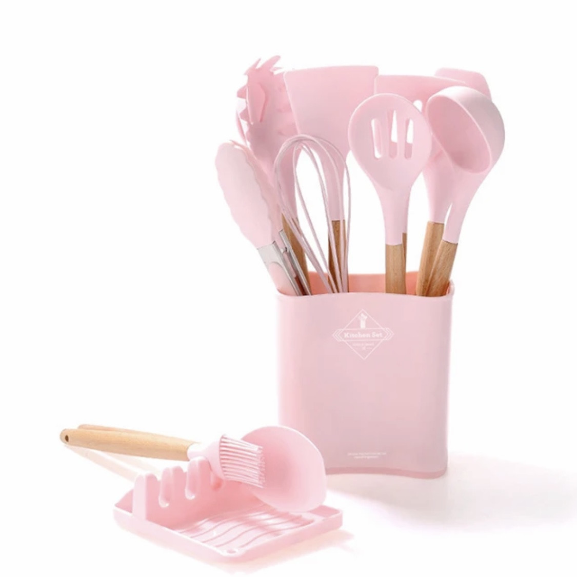 Սիլիկոնե գդալների հավաքածու տակդիրով 13 կտոր, изображение 2