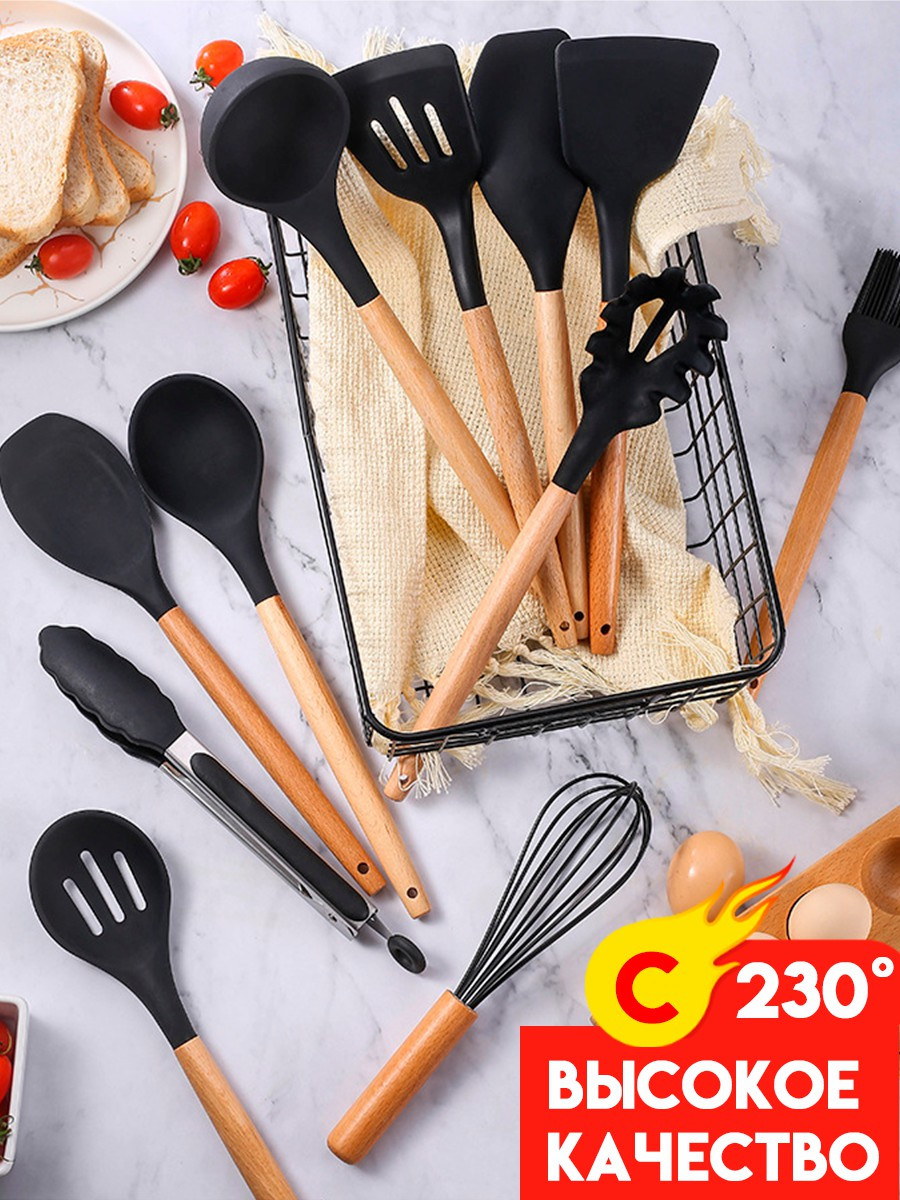 Սիլիկոնե գդալների հավաքածու 12 կտոր առկա են գույներ, изображение 2