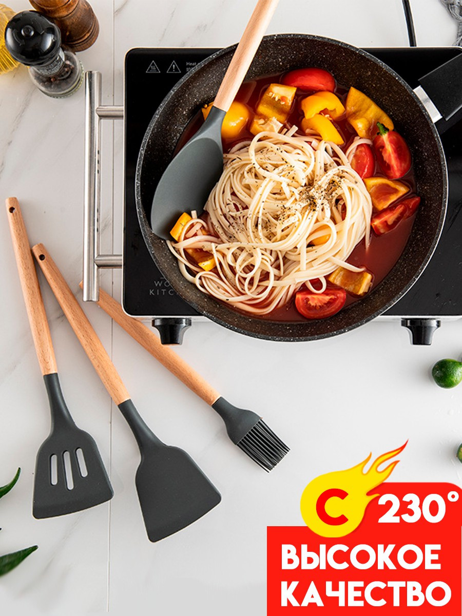 Սիլիկոնե գդալների հավաքածու 12 կտոր առկա են գույներ, изображение 3