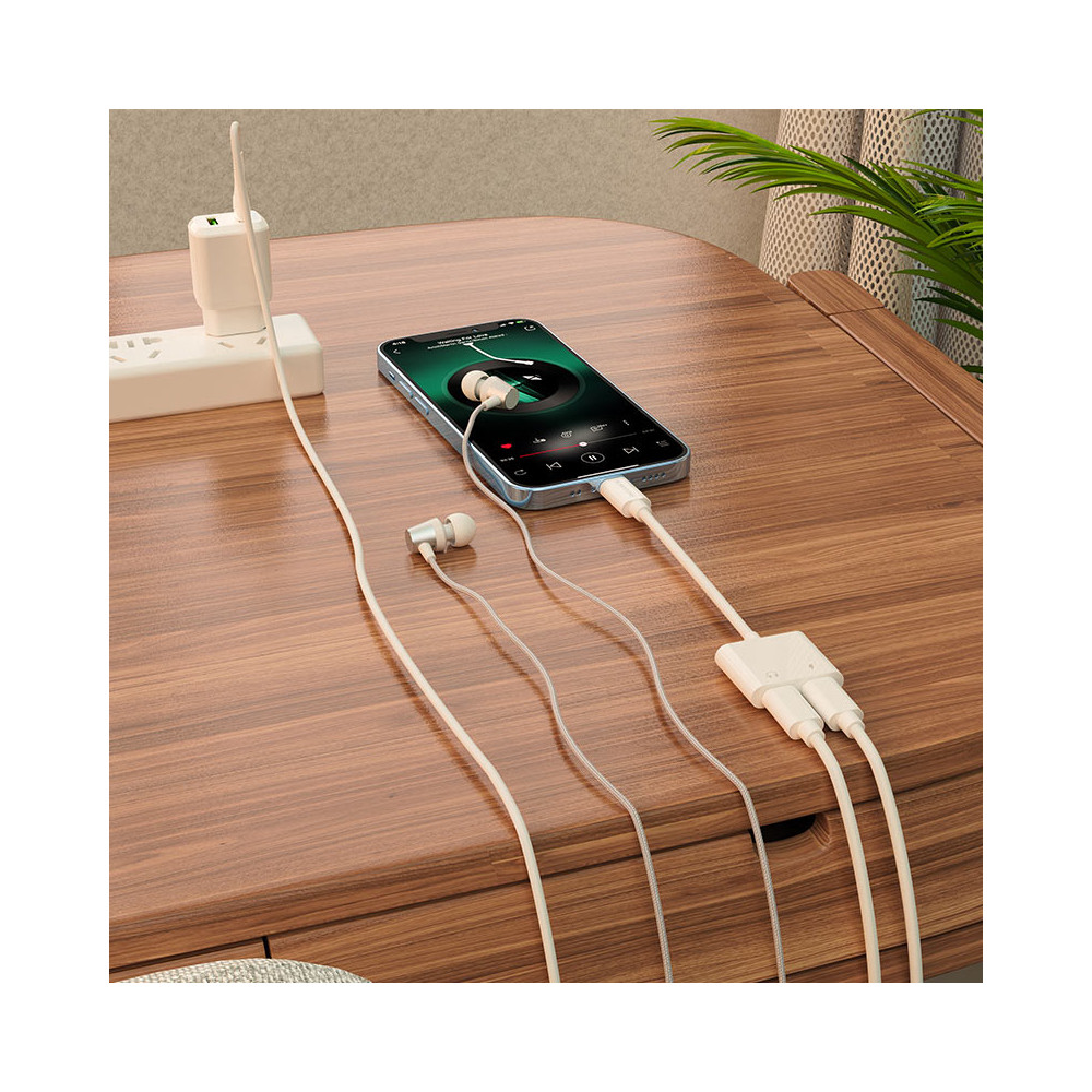 Audio Փոխարկիչ Android և IOS հեռախոսների համար Lightning-ից 2xLightning BOROFONE BV11, изображение 5