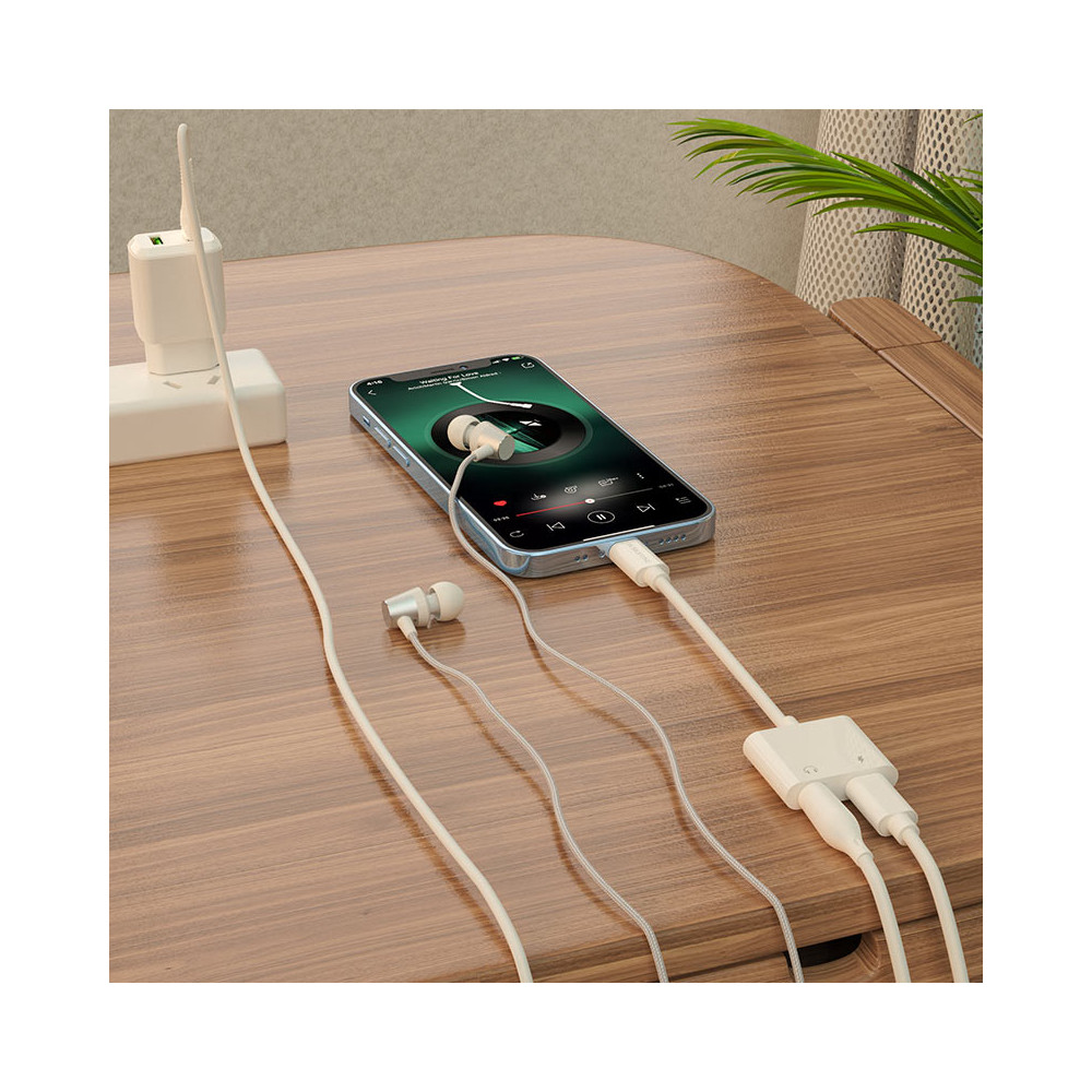 Audio Փոխարկիչ Android և IOS հեռախոսների համար Lightning-ից 2xLightning BOROFONE BV11, изображение 6