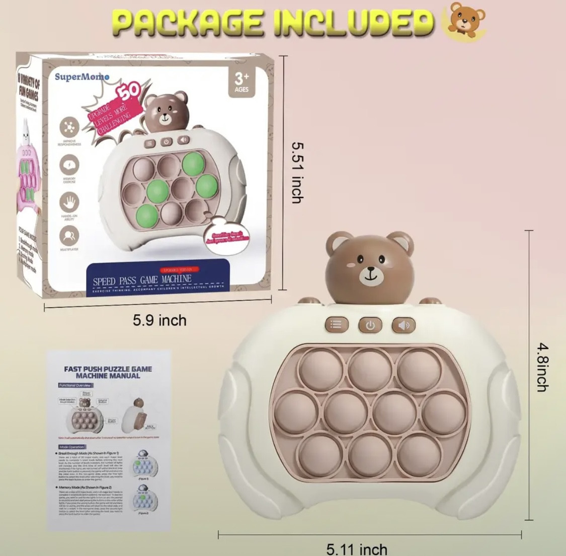 Pop IT արջուկ-խաղալիք, изображение 4