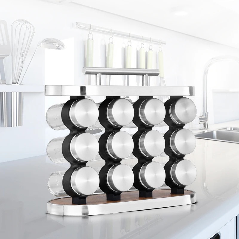 12 Տեղանոց համեմունքների տարաների հավաքածու իր տակդիրով, изображение 8