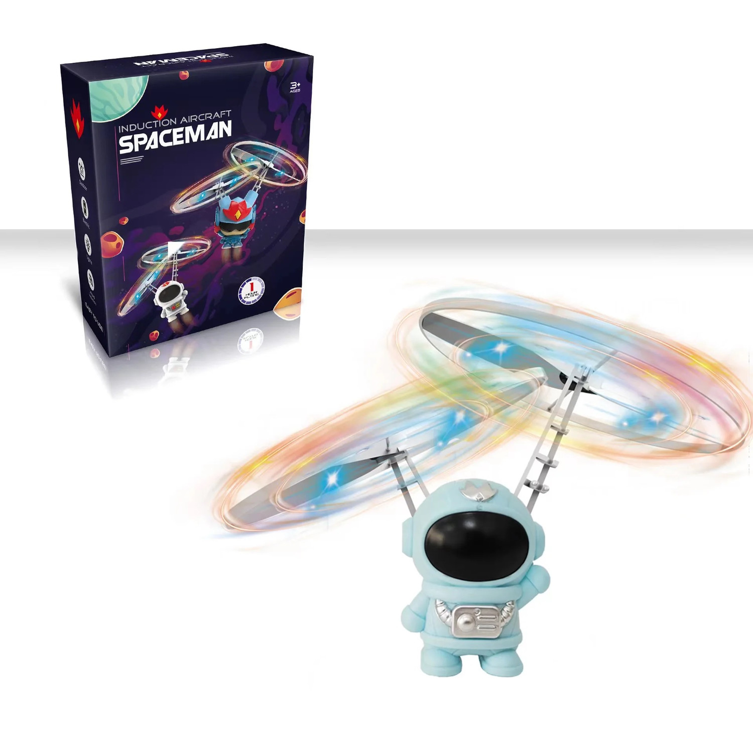 Ինքնուրույն թռչող տիեզերագնաց լեդ լույսերով լիցքավորումը USB լարով, изображение 4