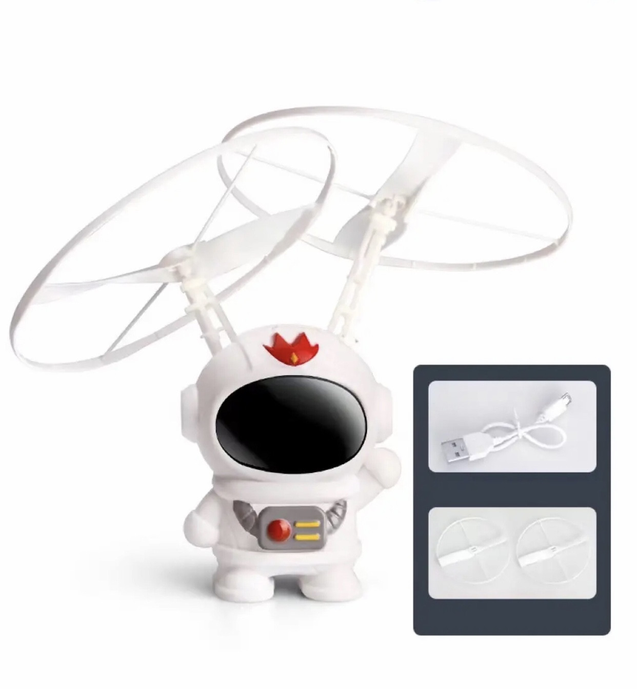 Ինքնուրույն թռչող տիեզերագնաց լեդ լույսերով լիցքավորումը USB լարով, изображение 5