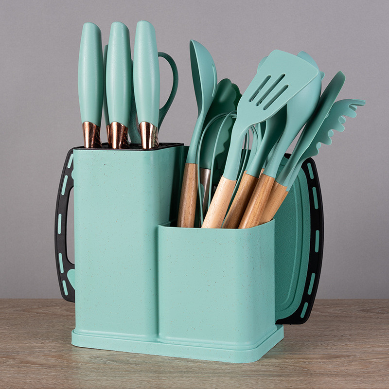 Սիլիկոնե գդալների և դանակների հավաքածու 19 կտոր, изображение 3