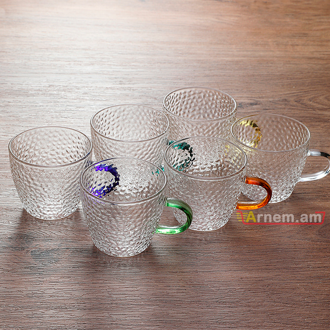 Ապակյա սուրճի բաժակներ 6 հատ, 130 մլ, изображение 2