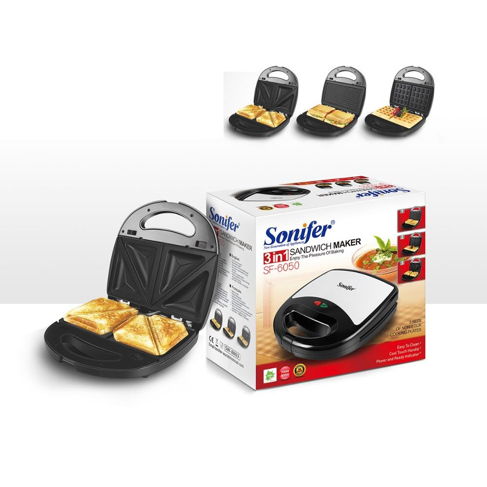 Սենդվիչ պատրաստող սարք 3-ը 1-ում SONIFER SF-6050, изображение 2