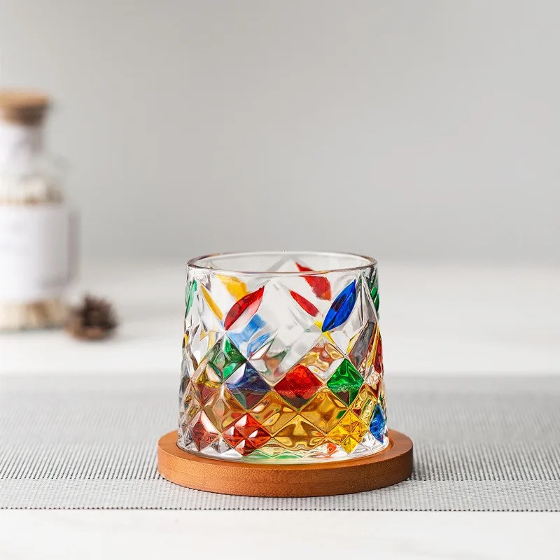 Վիսկիի պտտվող բաժակներ բամբուկե տակդիրով, 4 հատ, изображение 8