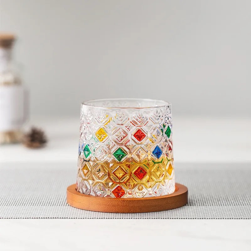 Վիսկիի պտտվող բաժակներ բամբուկե տակդիրով, 4 հատ, изображение 9