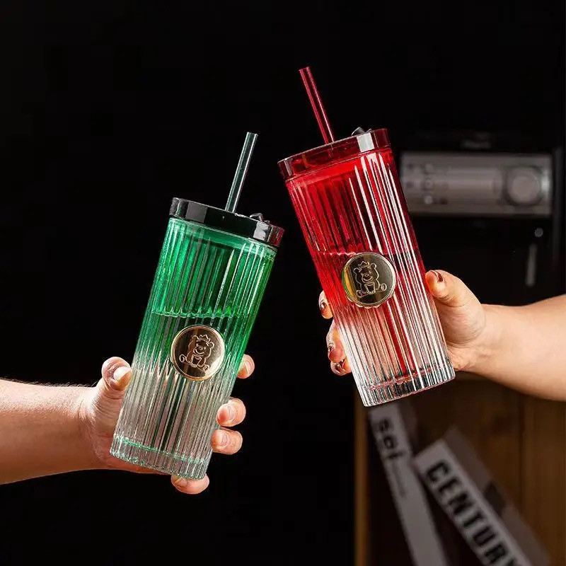 Ապակյա գունավոր բաժակներ՝ սուրճի, թեյի և ֆրեշի համար, изображение 2