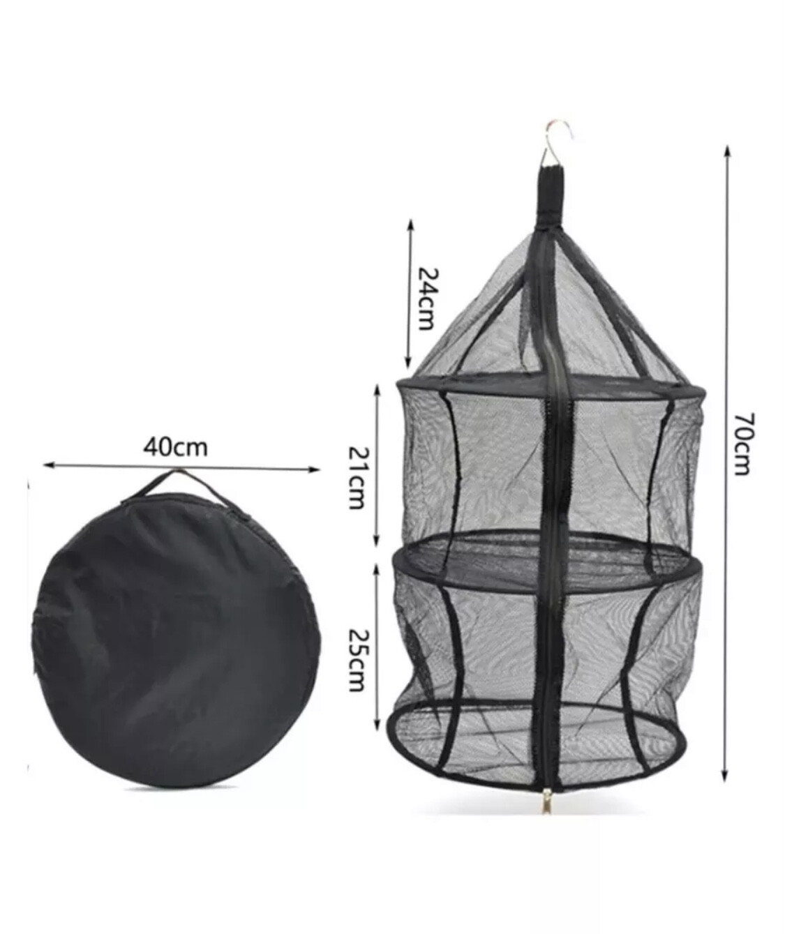 Սև 3 հարկանի չրանոց փոքր 40/70 չափս, изображение 2