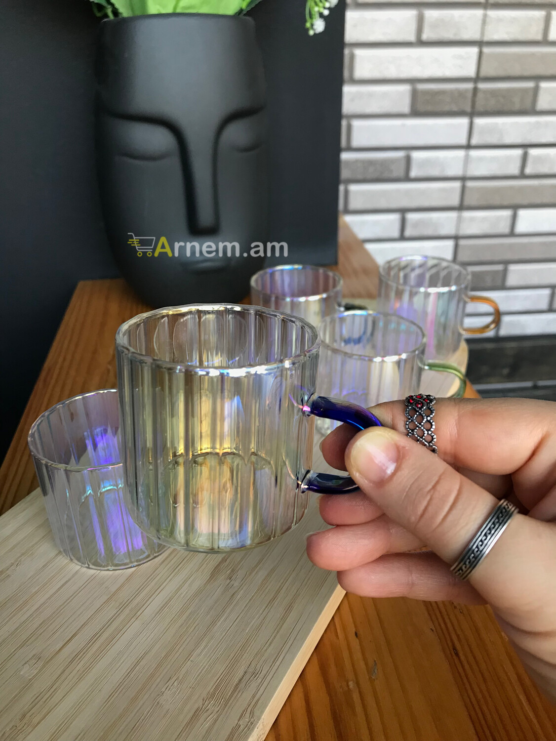 Քամելեոն ապակուց սուրճի բաժակներ, 6 հատ, изображение 2