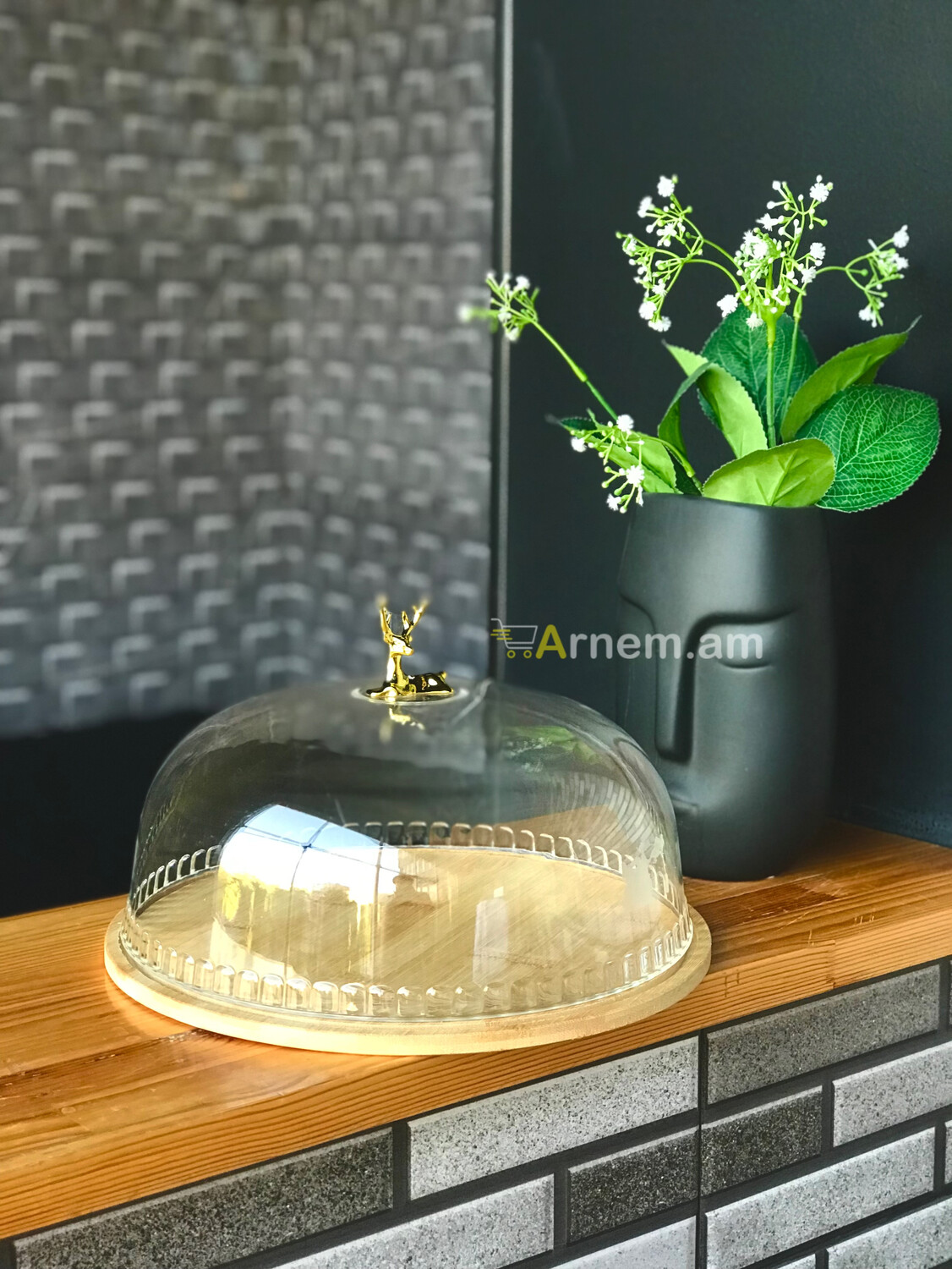 Բամբուկե տակդիր կափարիչով տորթի համար, 33 սմ, изображение 3