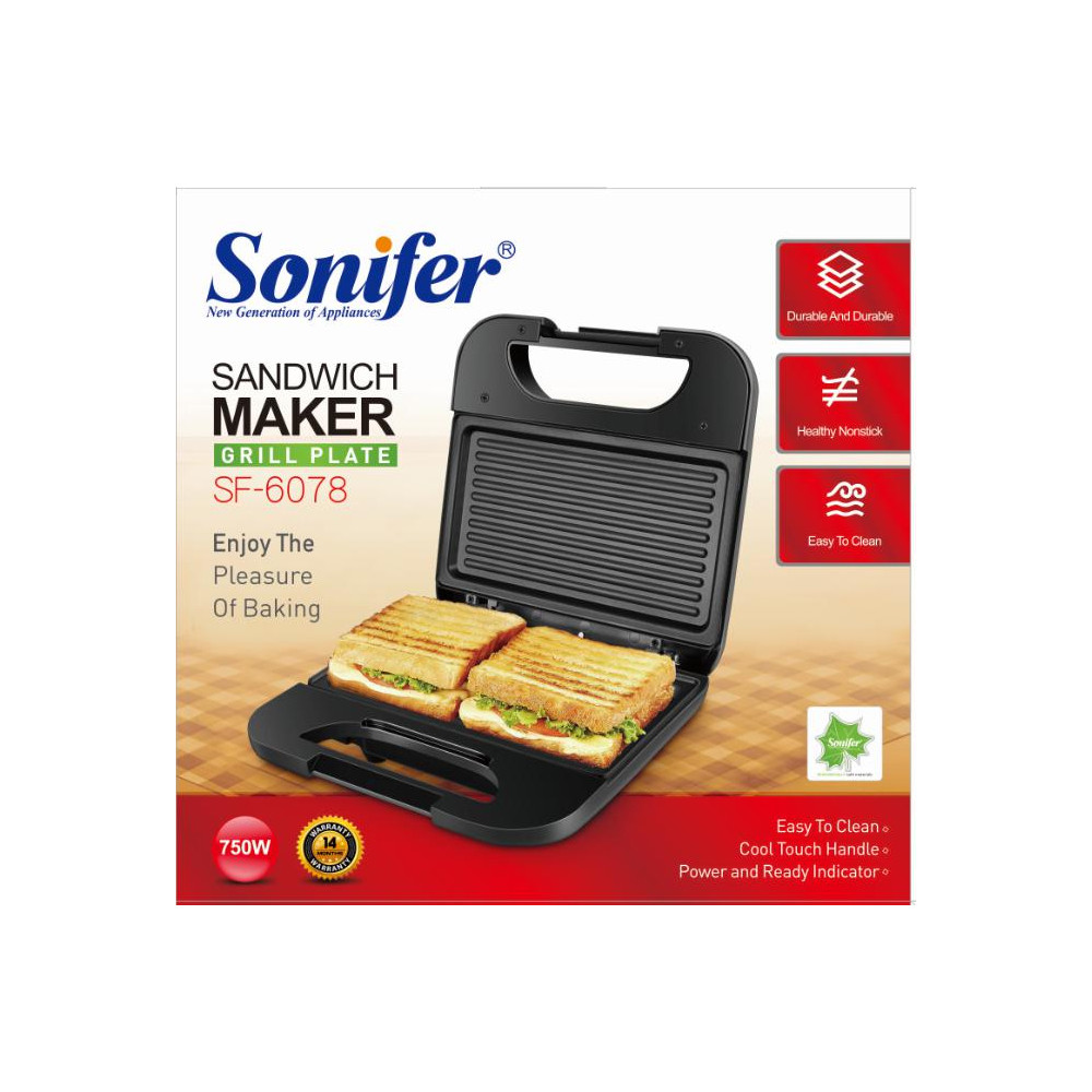 Սենդվիչ պատրաստող սարք SONIFER SF-6078, изображение 3