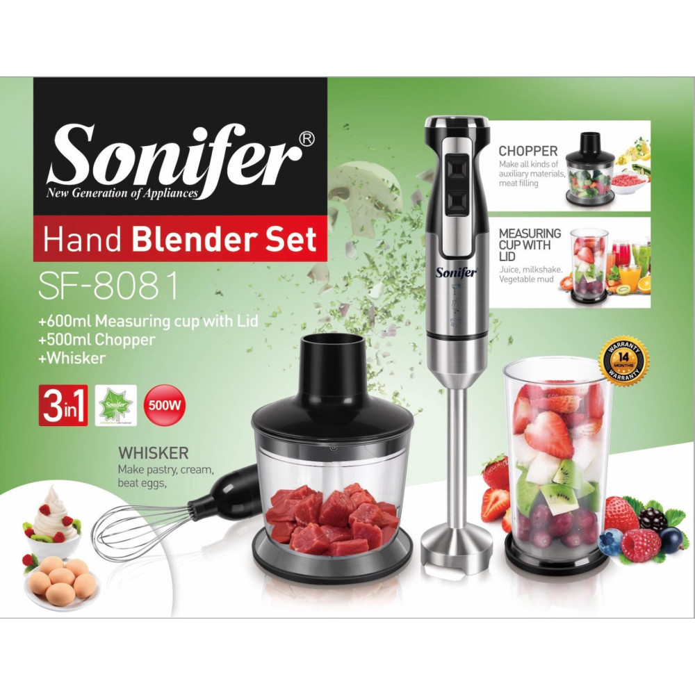 Ձեռքի Բլենդեր 3-ը 1-ում SONIFER SF-8081, изображение 8