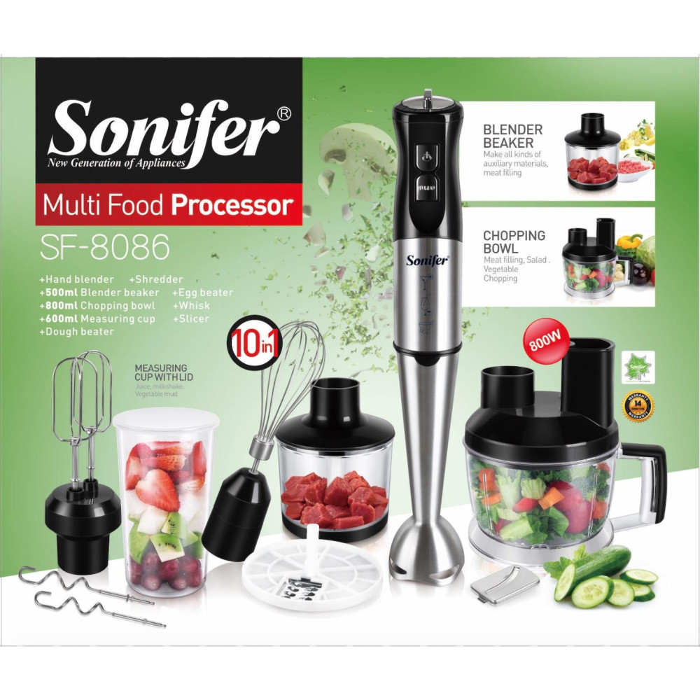 Ձեռքի Բլենդեր 10-ը 1-ում SONIFER SF-8086, изображение 10