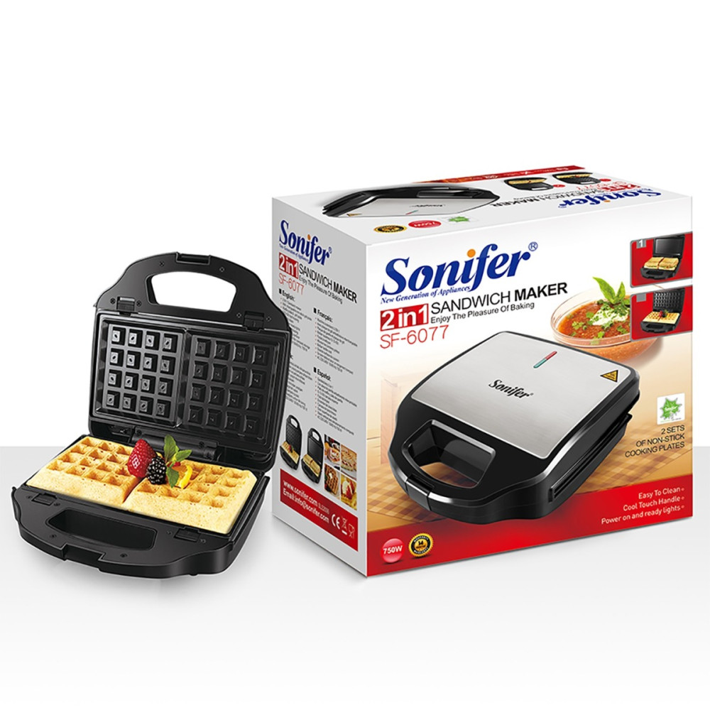 Սենդվիչ և Վաֆլի պատրաստող սարք 2-ը 1-ում SONIFER SF-6077, изображение 7