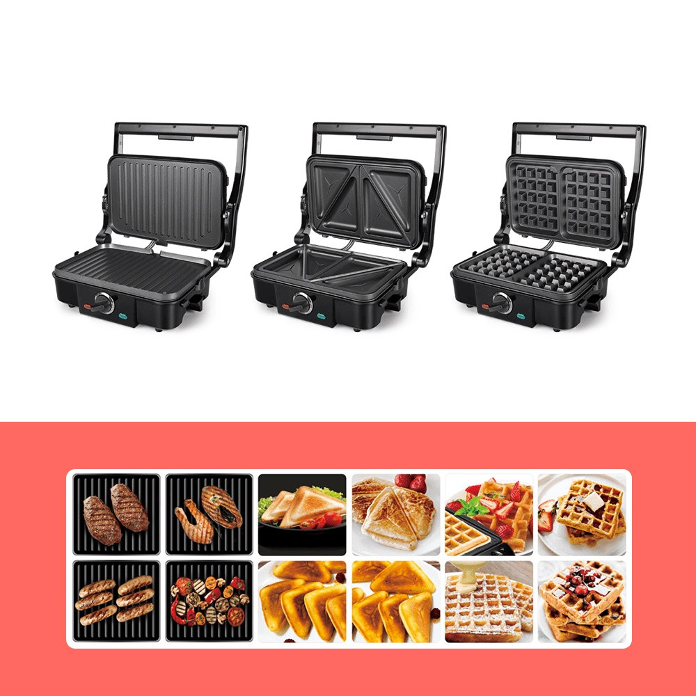 Գրիլ/Սենդվիչ/Վաֆլի պատրաստող սարք 3-ը 1-ում Sonifer Sf-6097, изображение 6