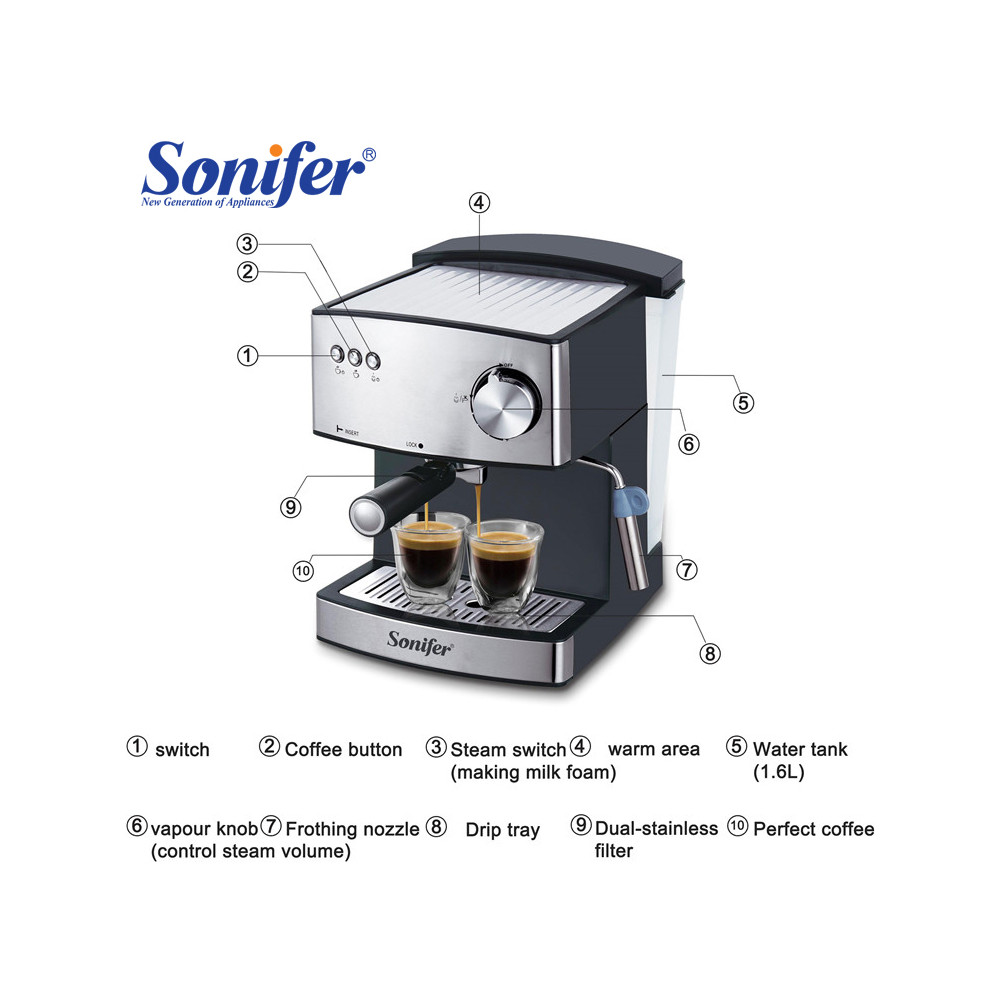 Սուրճ Պատրաստող Սարք SONIFER SF-3528, изображение 3