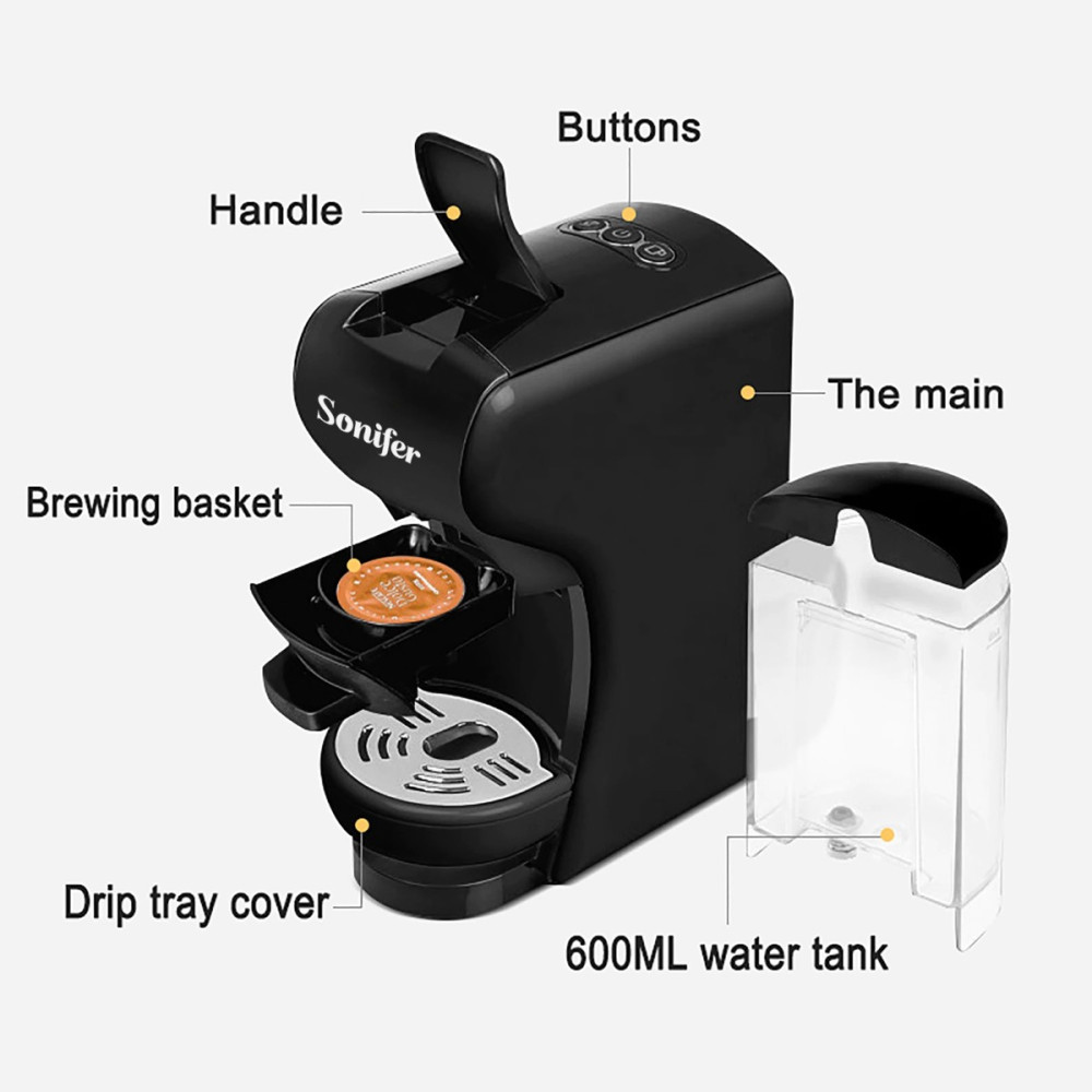 Բազմաֆունկցիոնալ Կապսուլային Սրճեփ 3-ը 1-ում SONIFER SF-3551, изображение 6