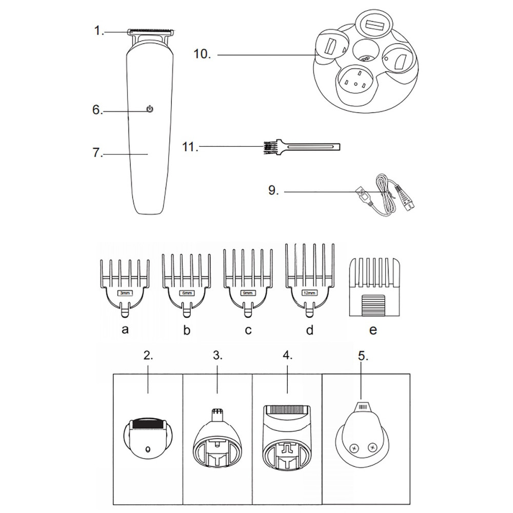 Մազ կտրող սարք 5-ը 1-ում SONIFER SF-9548, изображение 6