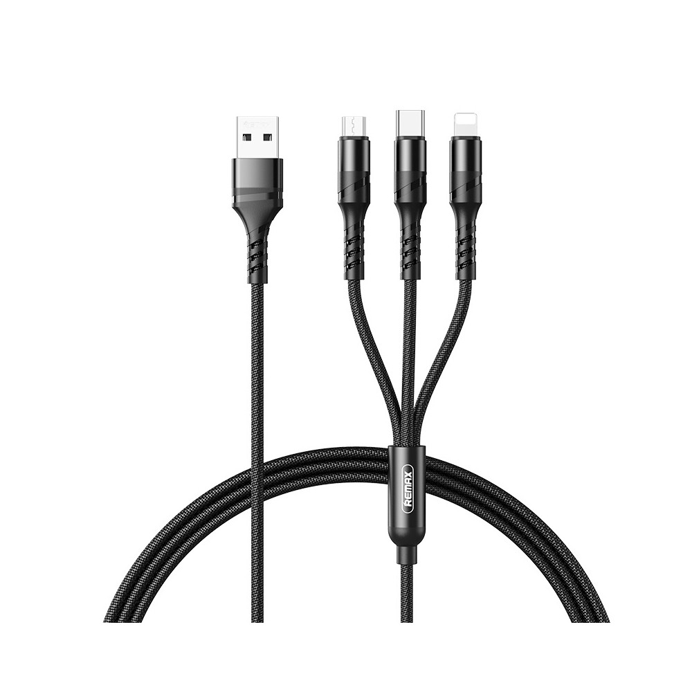 Լիցքավորման Լար 3-ը 1-ում REMAX RC-186TH / Lightning ,Micro-USB,Type-C