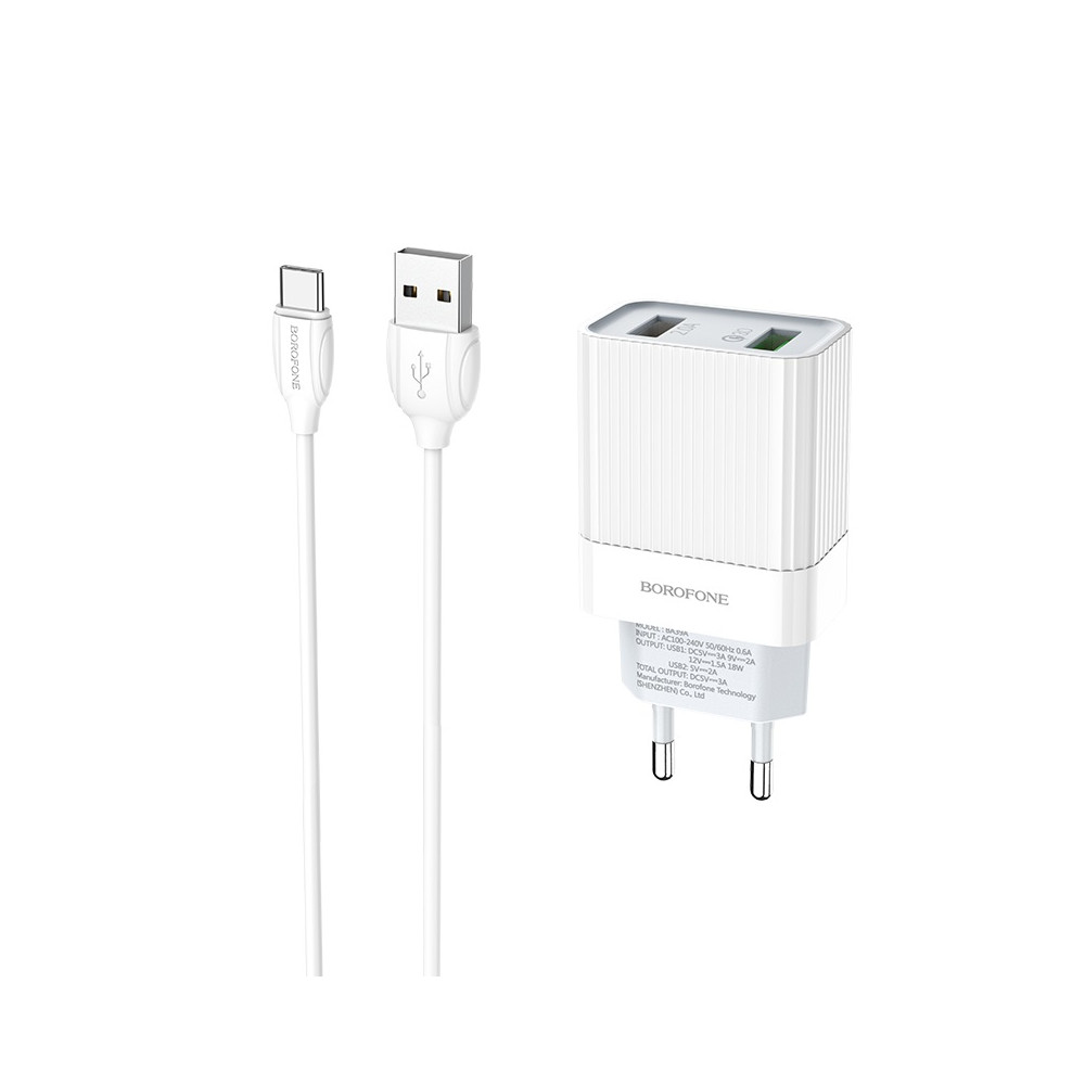 Լիցքավորիչ |BOROFONE BA39A |Lightning/Type-C/Micro-USB| (QC3.0), изображение 3